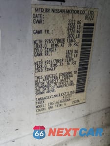 Zdjęcie 23 z 24 samochodu: 2022 NISSAN TITAN S VIN:1N6AA1EC1NN107138 - miniatura