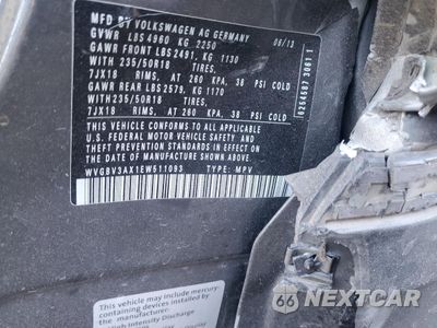 Zdjęcie 14 z 14 samochodu: 2014 VOLKSWAGEN TIGUAN S VIN:WVGBV3AX1EW511093 - miniatura
