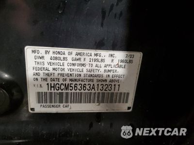 Zdjęcie 13 z 14 samochodu: 2003 HONDA ACCORD LX VIN:1HGCM56363A132311 - miniatura