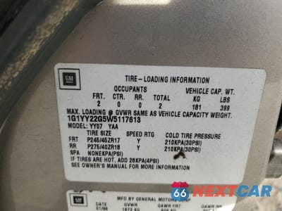 Zdjęcie 12 z 12 samochodu: 1998 CHEVROLET CORVETTE VIN:1G1YY22G5W5117613 - miniatura