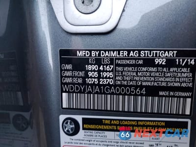 Zdjęcie 14 z 14 samochodu: 2016 MERCEDES-BENZ AMG GT S VIN:WDDYJAJA1GA000564 - miniatura