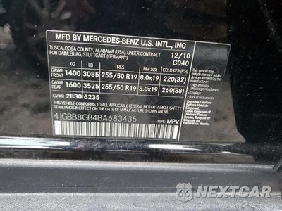 Zdjęcie 13 z 13 samochodu: 2011 MERCEDES-BENZ ML 350 4MATIC VIN:4JGBB8GB4BA683435 - miniatura
