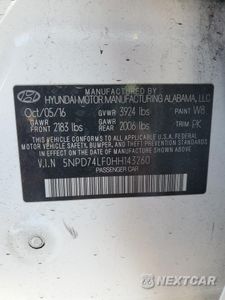 Zdjęcie 14 z 15 samochodu: 2017 HYUNDAI ELANTRA SE VIN:5NPD74LF0HH143260 - miniatura