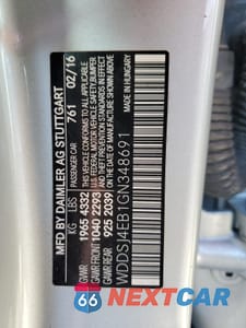 Zdjęcie 12 z 12 samochodu: 2016 MERCEDES-BENZ CLA 250 VIN:WDDSJ4EB1GN348691 - miniatura