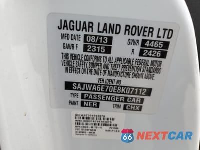 Zdjęcie 13 z 13 samochodu: 2014 JAGUAR F-TYPE VIN:SAJWA6E70E8K07112 - miniatura