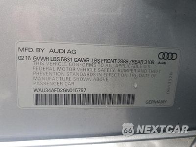 Zdjęcie 12 z 12 samochodu: 2016 AUDI A8 L QUATTRO VIN:WAU34AFD2GN015787 - miniatura