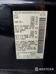 Zdjęcie 15 z 16 samochodu: 2018 NISSAN MURANO S VIN:5N1AZ2MH6JN136557 - miniatura
