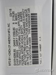 Zdjęcie 14 z 14 samochodu: 2018 HONDA ACCORD EXL VIN:1HGCV1F59JA133909 - miniatura