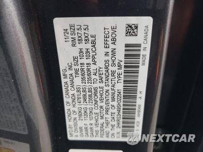 Zdjęcie 15 z 15 samochodu: 2025 HONDA CR-V EX VIN:2HKRS3H49SH322541 - miniatura