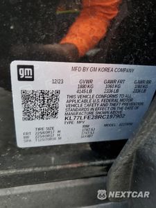 Zdjęcie 15 z 15 samochodu: 2024 CHEVROLET TRAX LS VIN:KL77LFE28RC197902 - miniatura