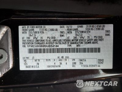 Zdjęcie 13 z 14 samochodu: 2013 FORD ESCAPE SE VIN:1FMCU0G92DUB54144 - miniatura
