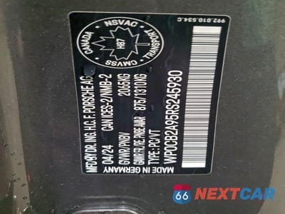 Zdjęcie 12 z 12 samochodu: 2024 PORSCHE 911 CARRERA S VIN:WP0CB2A95RS245930 - miniatura