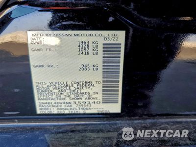 Zdjęcie 12 z 12 samochodu: 2022 NISSAN ALTIMA SV VIN:1N4BL4DV4NN359140 - miniatura