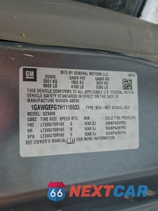Zdjęcie 13 z 13 samochodu: 2017 CHEVROLET EXPRESS G2500 LS VIN:1GAWGEFG7H1116933 - miniatura