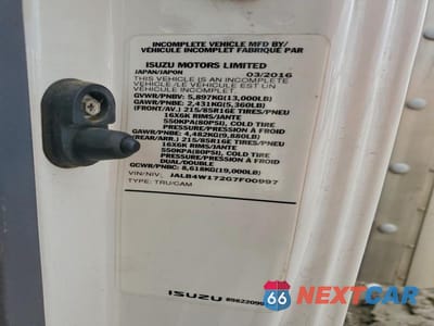 Zdjęcie 10 z 11 samochodu: 2016 ISUZU NPR BOX TRUCK VIN:JALB4W172G7F00997 - miniatura