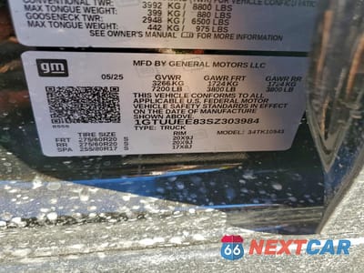 Zdjęcie 12 z 12 samochodu: 2025 GMC SIERRA K1500 AT4 VIN:1GTUUEE83SZ303984 - miniatura