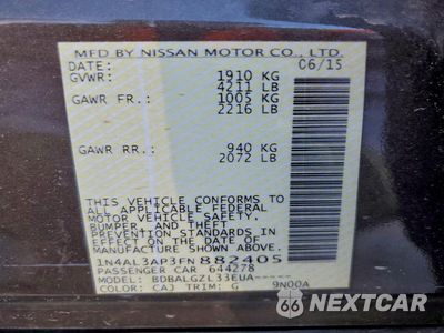 Zdjęcie 12 z 13 samochodu: 2015 NISSAN ALTIMA 2.5 VIN:1N4AL3AP3FN882405 - miniatura