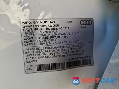 Zdjęcie 12 z 12 samochodu: 2019 AUDI SQ5 PREMIUM PLUS VIN:WA1B4AFY5K2062916 - miniatura