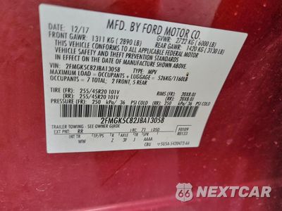 Zdjęcie 13 z 14 samochodu: 2018 FORD FLEX SEL VIN:2FMGK5C82JBA13058 - miniatura