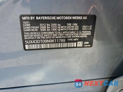 Zdjęcie 14 z 14 samochodu: 2022 BMW X4 M40I VIN:5UX43DT09N9K11789 - miniatura