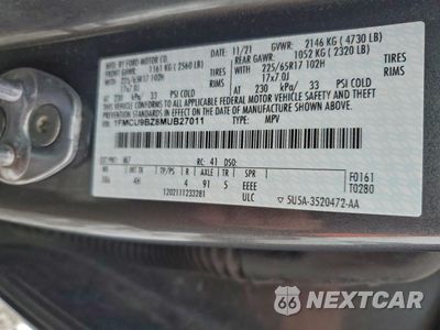 Zdjęcie 13 z 15 samochodu: 2021 FORD ESCAPE SE VIN:1FMCU9BZ8MUB27011 - miniatura