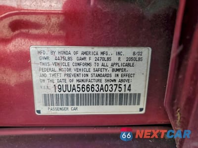 Zdjęcie 12 z 14 samochodu: 2003 ACURA 3.2TL VIN:19UUA56663A037514 - miniatura