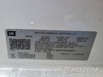 Zdjęcie 12 z 12 samochodu: 2019 CHEVROLET SILVERADO K2500 HEAVY DUTY LT VIN:1GC1KSEY1KF116557 - miniatura