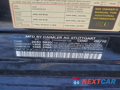 Zdjęcie 12 z 12 samochodu: 2010 MERCEDES-BENZ S 550 4MATIC VIN:WDDNG8GB6AA326300 - miniatura