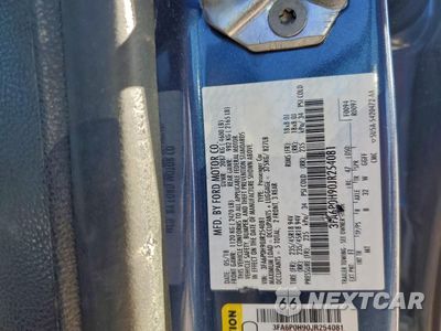 Zdjęcie 13 z 15 samochodu: 2018 FORD FUSION SE VIN:3FA6P0H90JR254081 - miniatura