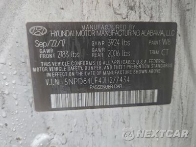 Zdjęcie 12 z 15 samochodu: 2018 HYUNDAI ELANTRA SEL VIN:5NPD84LF4JH277434 - miniatura
