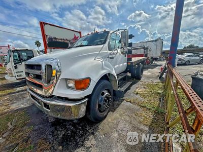 Drugie zdjęcie samochodu z przodu: 2005 FORD F650 SUPER - TRUCKS FLAT BED TRUCK VIN:3FRNF65C65V113091 - miniatura