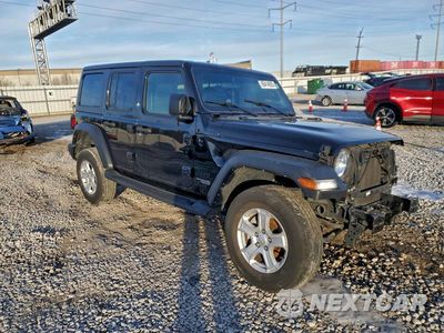 Czwarte zdjęcie samochodu z boku: 2021 JEEP WRANGLER UNLIMITED SPORT VIN:1C4HJXDG6MW779875 - miniatura