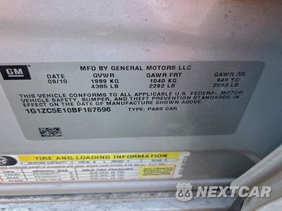 Zdjęcie 12 z 12 samochodu: 2011 CHEVROLET MALIBU 1LT VIN:1G1ZC5E10BF187696 - miniatura
