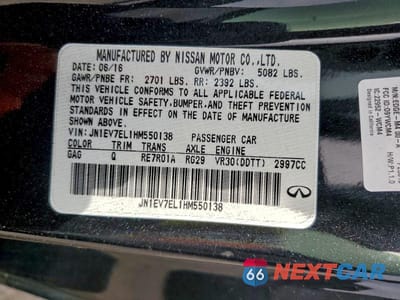 Zdjęcie 12 z 12 samochodu: 2017 INFINITI Q60 PREMIUM VIN:JN1EV7EL1HM550138 - miniatura