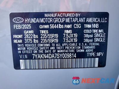 Zdjęcie 12 z 12 samochodu: 2025 HYUNDAI IONIQ 5 SEL VIN:7YAKN4DA7SY009814 - miniatura