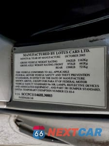 Zdjęcie 12 z 12 samochodu: 2006 LOTUS ELISE VIN:SCCPC11146HL30803 - miniatura