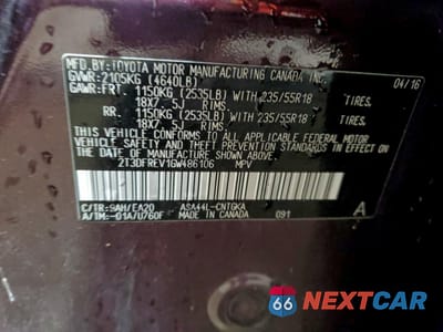 Zdjęcie 13 z 14 samochodu: 2016 TOYOTA RAV4 LIMITED VIN:2T3DFREV1GW486106 - miniatura