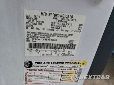 Zdjęcie 12 z 14 samochodu: 2014 FORD F150 SUPERCREW VIN:1FTFW1CF3EKF32000 - miniatura