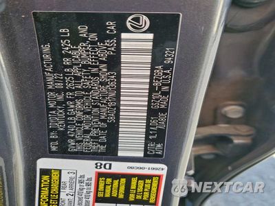 Zdjęcie 21 z 22 samochodu: 2022 LEXUS ES 350 BASE VIN:58ADZ1B17NU136343 - miniatura