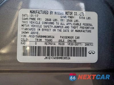 Zdjęcie 12 z 12 samochodu: 2017 INFINITI Q50 PREMIUM VIN:JN1EV7AR8HM838524 - miniatura