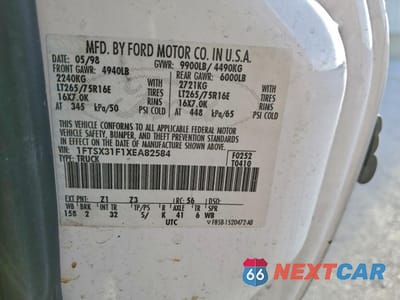 Zdjęcie 12 z 14 samochodu: 1999 FORD F350 SRW SUPER DUTY VIN:1FTSX31F1XEA82584 - miniatura