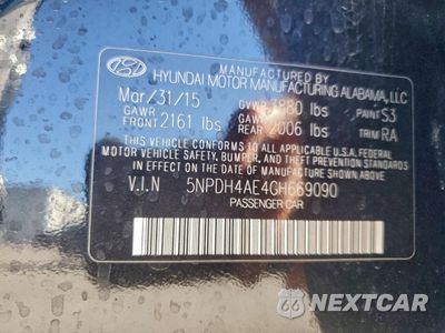 Zdjęcie 13 z 15 samochodu: 2016 HYUNDAI ELANTRA SE VIN:5NPDH4AE4GH669090 - miniatura