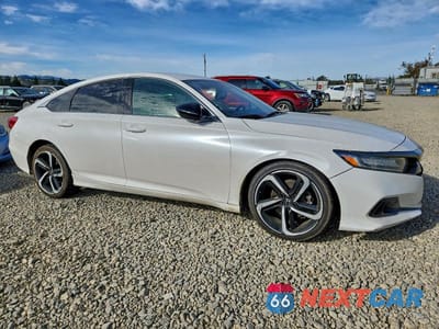 Czwarte zdjęcie samochodu z boku: 2021 HONDA ACCORD SPORT VIN:1HGCV1F34MA099218 - miniatura