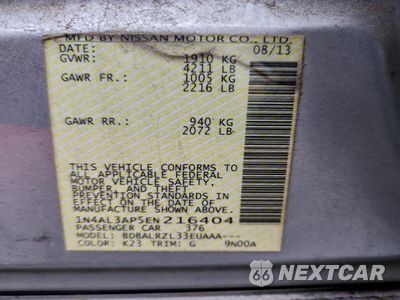Zdjęcie 12 z 14 samochodu: 2014 NISSAN ALTIMA 2.5 VIN:1N4AL3AP5EN216404 - miniatura
