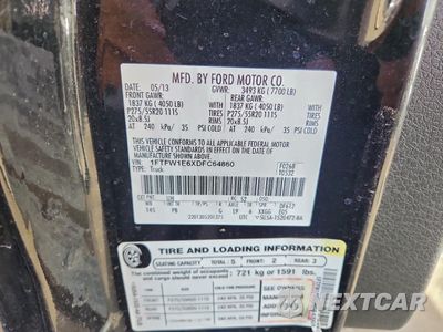 Zdjęcie 12 z 14 samochodu: 2013 FORD F150 SUPERCREW VIN:1FTFW1E6XDFC64860 - miniatura