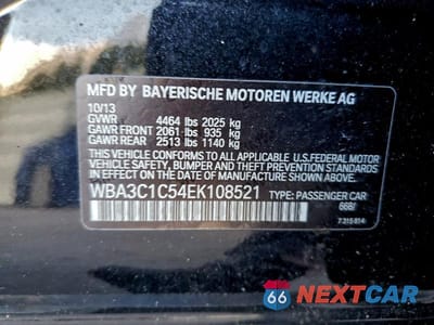 Zdjęcie 12 z 12 samochodu: 2014 BMW 328 I SULEV VIN:WBA3C1C54EK108521 - miniatura