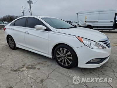 Czwarte zdjęcie samochodu z boku: 2014 HYUNDAI SONATA SE VIN:5NPEC4AC5EH835888 - miniatura