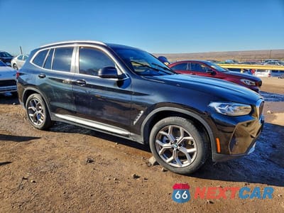 Czwarte zdjęcie samochodu z boku: 2022 BMW X3 XDRIVE30I VIN:5UX53DP08N9J78007 - miniatura