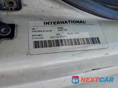 Zdjęcie 10 z 10 samochodu: 2019 INTERNATIONAL MV607 BOX TRUCK VIN:3HAEUMML2KL347305 - miniatura