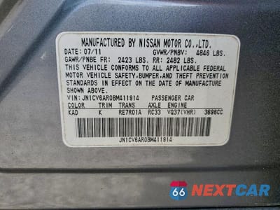 Zdjęcie 13 z 13 samochodu: 2011 INFINITI G37 SEDAN X VIN:JN1CV6AR0BM411914 - miniatura